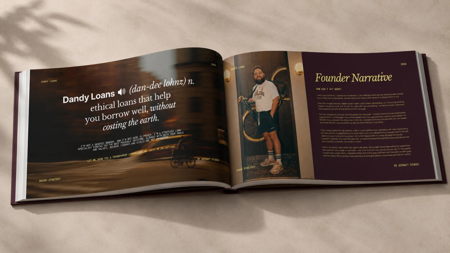 Dandy Loans Brand Guidelines designed by Sofia Cavalli at Adcraft Studio.